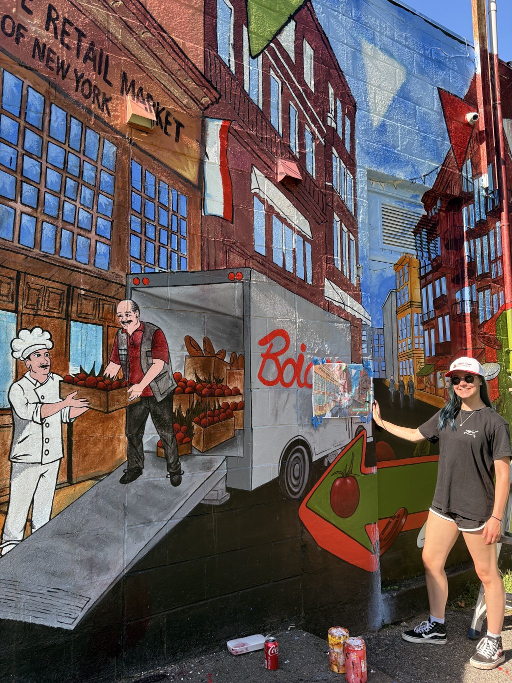 New Italian-American Deli Features Cityscape Mural